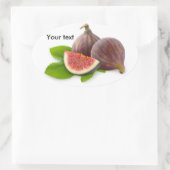 Verse vijgen ovale sticker (Tas)