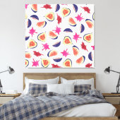 Verse vijgen Roze Sap Waterverf Canvas Afdruk (Insitu (Slaapkamer))