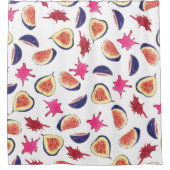 Verse vijgen Roze Sap Waterverf Douchegordijn (Voorkant)