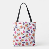 Verse vijgen Roze Sap Waterverf Tote Bag (Achterkant)