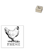 Verse Vintages gepersonaliseerde eierstempel Rubberstempel (Gestempeld)