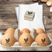 Verse Vintages gepersonaliseerde eierstempel Rubberstempel