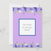 Verse Violet | Eenhoorn Verjaardagsfeestdecor Kaart (Achterkant)