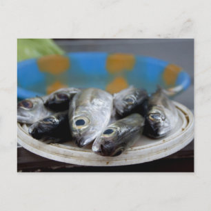 Verse vis op de vismarkt Mercado de Peixe), Briefkaart