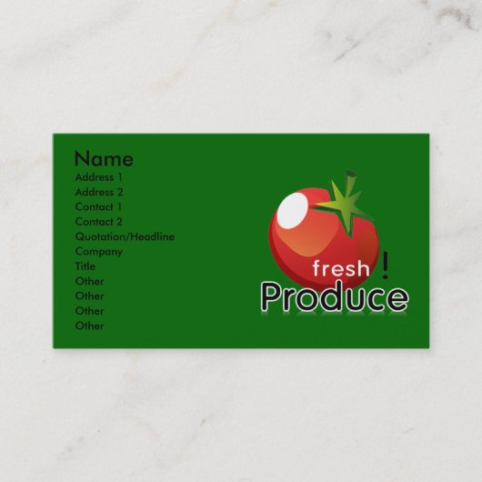 Verse Visitekaartjes (Voorkant)