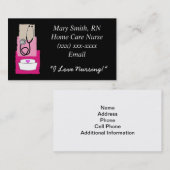 Verse Visitekaartjes zwart en roze (Voorkant / Achterkant)