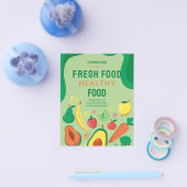 Verse Voedsel, Gezond Voedsel Catering Restaurant  Flyer (Enkel)