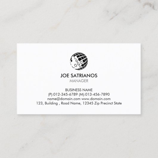 Verse voedselverstrekking vruchten visitekaartje (Achterkant)