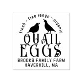 Verse vrije uitloop biologische kwarteleieren Kart Rubberstempel (Afrduk)