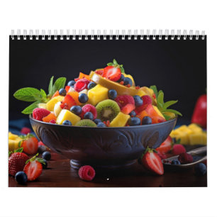 Verse vruchten assortiment gezonde kleurrijke voed kalender