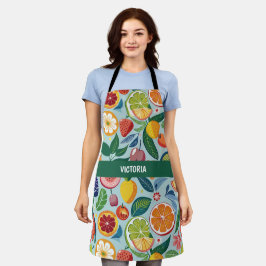 Verse vruchten Bloemen Custom Patroon Schort