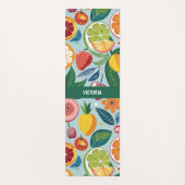 Verse vruchten Bloemen Custom Patroon Yogamat (Voorkant)