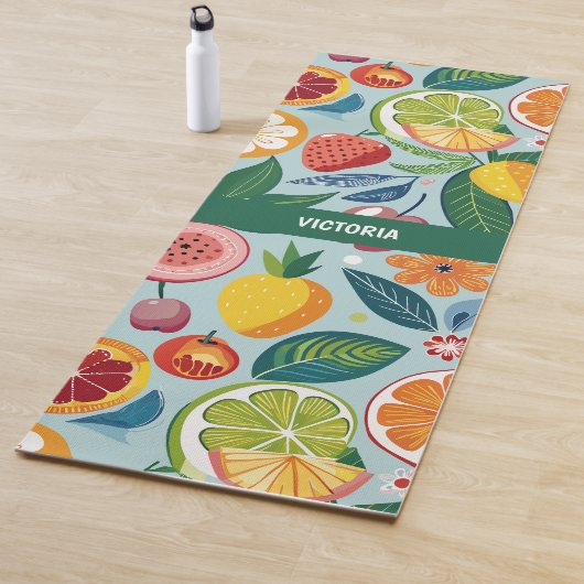 Verse vruchten Bloemen Custom Patroon Yogamat (In situ)