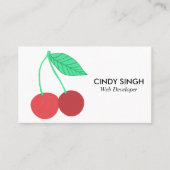 VERSE VRUCHTEN: geïllustreerde kersen Visitekaartje (Voorkant)