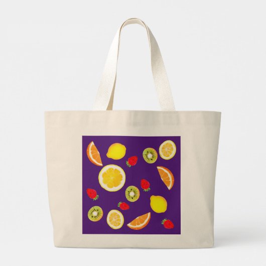 Verse vruchten grote tote bag (Achterkant)