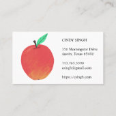 VERSE VRUCHTEN: voorbeelden van appelen Visitekaartje (Achterkant)