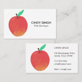 VERSE VRUCHTEN: voorbeelden van appelen Visitekaartje (Voorkant / Achterkant)