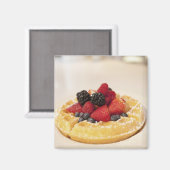 Verse wafel met fruit magneet (Voorkant / Achterkant)