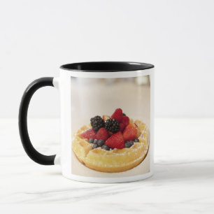 Verse wafel met fruit mok