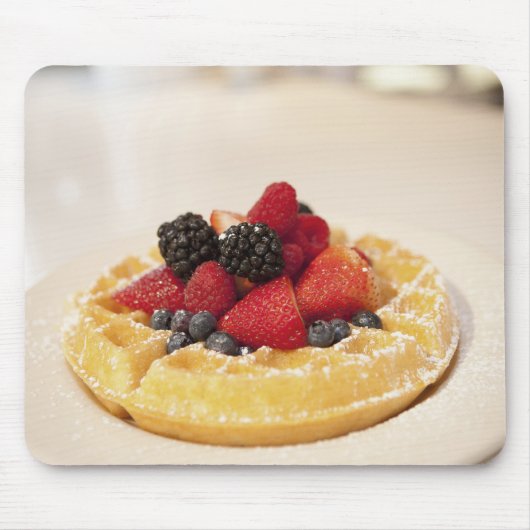 Verse wafel met fruit muismat (Voorkant)