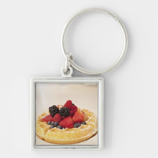 Verse wafel met fruit sleutelhanger (Voorkant)