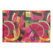 Verse Watermeloen Patch Abstracte Design Shams Kussensloop (Achterkant-Links)