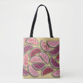 Verse Watermeloen Picknick Tote Bag (Voorkant)