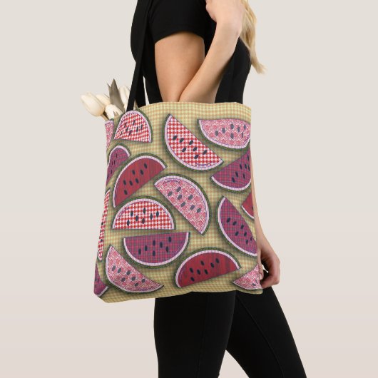 Verse Watermeloen Picknick Tote Bag (Dichtbij)