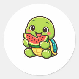 Verse Watermeloenbeet Ronde Sticker