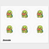Verse Watermeloenbeet Ronde Sticker (Vel)