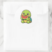Verse Watermeloenbeet Ronde Sticker (Tas)