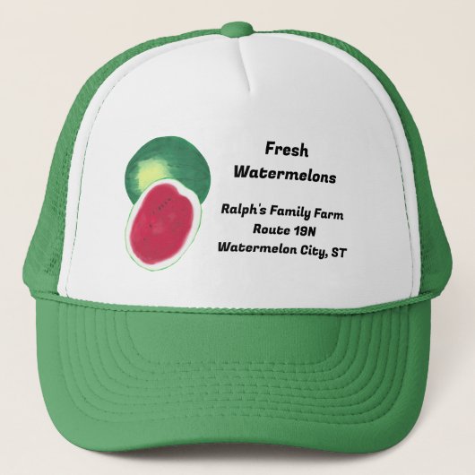 Verse watermeloenen, aangepaste trucker hoeden pet (Voorkant)