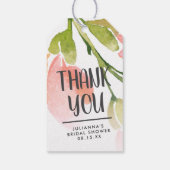 Verse Waterverf Blooms Persoonlijk Dank je Cadeaulabel (Achterkant)