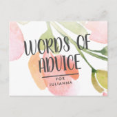 Verse Waterverf Blooms Vrijgezellenfeest Advice Ka Advieskaart (Voorkant)