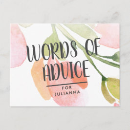 Verse Waterverf Blooms Vrijgezellenfeest Advice Ka Advieskaart