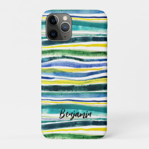 Verse waterverf geverfde strepen Case-Mate iPhone case
