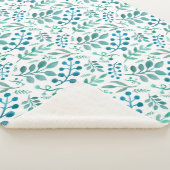 Verse Waterverf Groenpatronen Sherpa Deken (3/4)