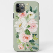 Verse Waterverf Pastel Florenz Rozen Groen Roze Case-Mate iPhone Case (Achterkant)