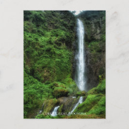 Verse Weelderige Groene Natuurlijke Waterval Briefkaart