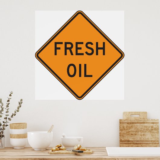 Verse wegwijzer voor olie poster (Keuken)