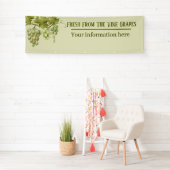 verse wijnverkopers voegen tekstcabine toe spandoek (Insitu)