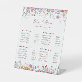 Verse Wildbloemen prijslijst voetstuk teken Reclamebord Met Voetstuk