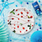 Verse wilde aardbeien papieren bordje (Feest)