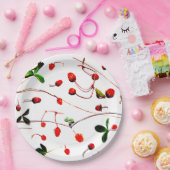 Verse wilde aardbeien papieren bordje (Feest)