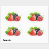 Verse wilde bessen ovale sticker (Vel)