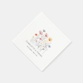 Verse wilde bloem | Witte bruiloft Servet (Hoek)