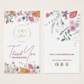 Verse wilde bloemen bijsluiter visitekaartje (Voorkant /achterkant)