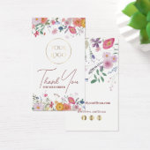 Verse wilde bloemen bijsluiter visitekaartje (Bureau)