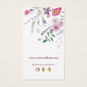 Verse wilde bloemen bijsluiter visitekaartje (Achterkant)