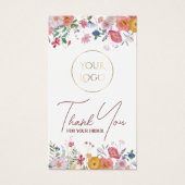 Verse wilde bloemen bijsluiter visitekaartje (Voorkant)